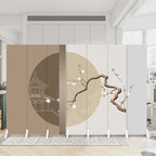 Modern Indoor Opaque Fold Away Temporary Wall Panels with 7 Panels, Double Sided Print, and Flaxen Screen Material