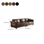 Drawing Room Standard Sofa in Pu Leather with Black/Olive Green/Mocha Upholstery and Armrest
