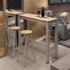 Sleek Modern Armless Bar Stool Set with Footrest - Stylish Seating for Your Home Bar