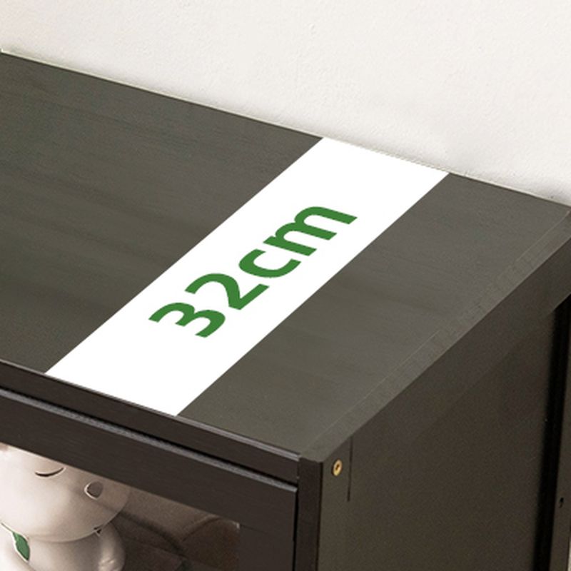 Ink Vertical Shelf Organizer with 5 Cabinets and 5-Shelf Closed Back