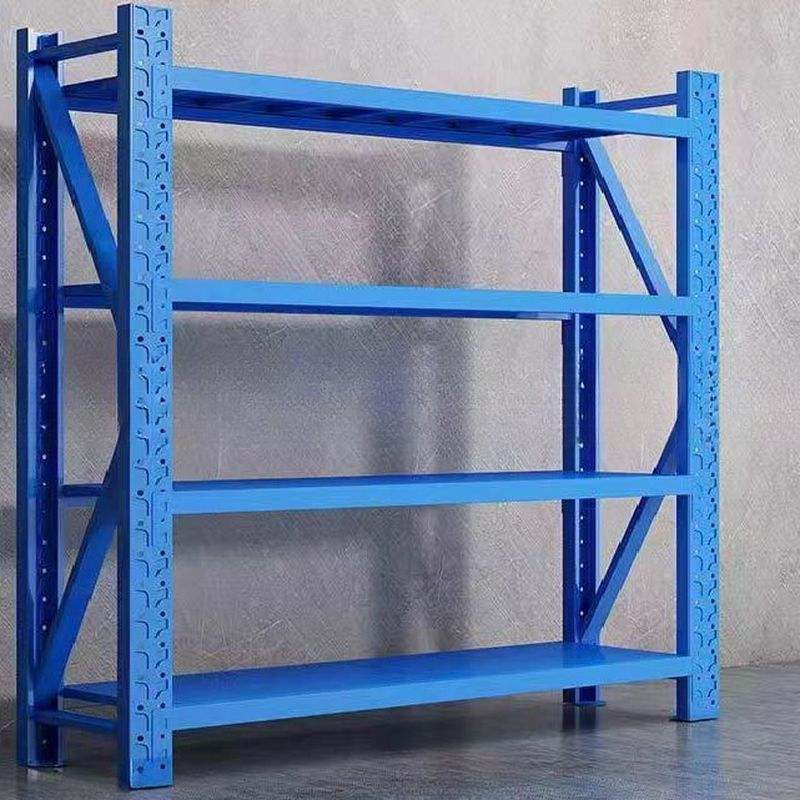 Simplistic Steel Warehouse Storage Rack with Alterable Shelf, Standing for Garage