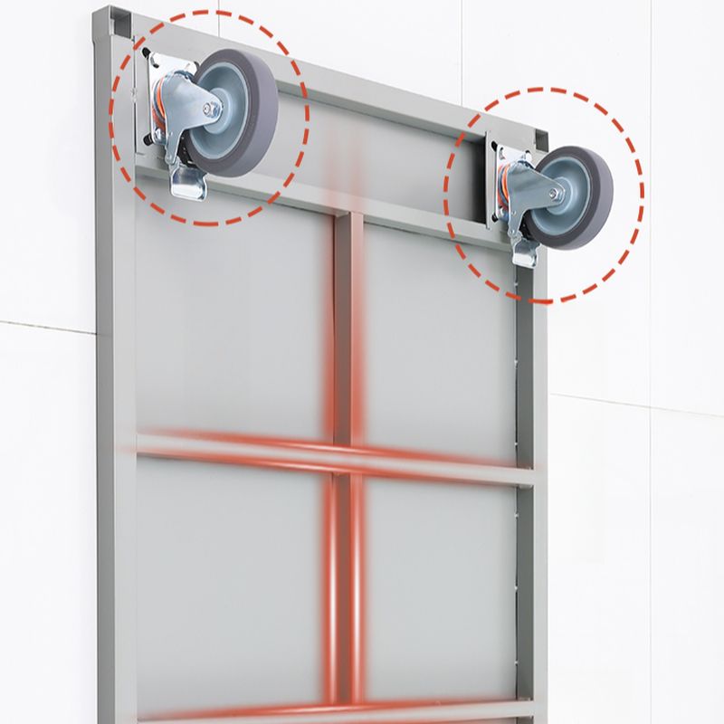 Dove Grey Steel Supply Cart for All Ages with 1 Shelf