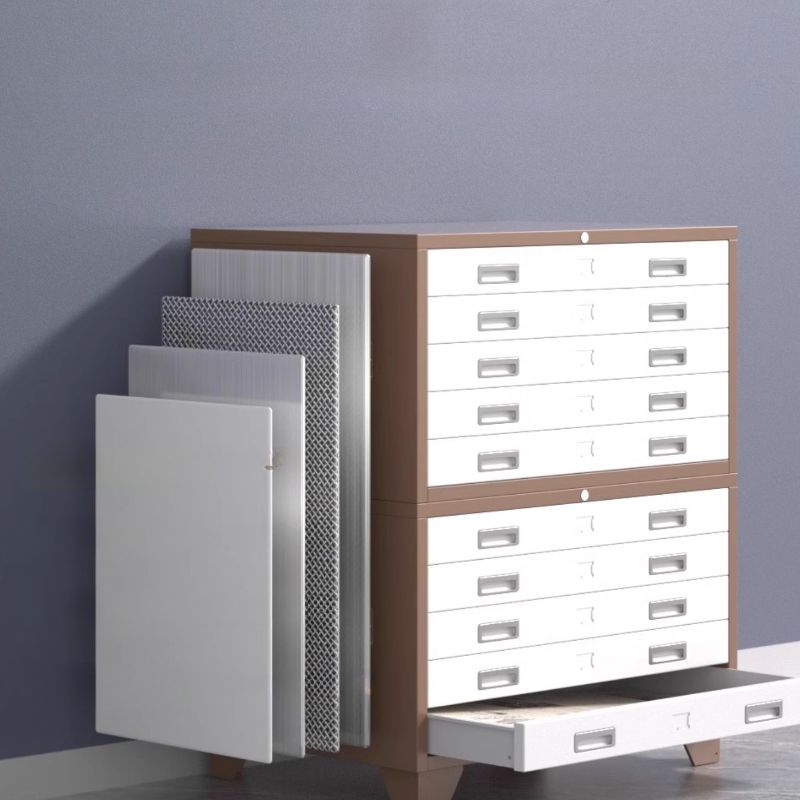 Art Deco Steel Non-flammable Horizontal Filing Cabinet/Vertical Filing Cabinet with Soft Close and Key Lock