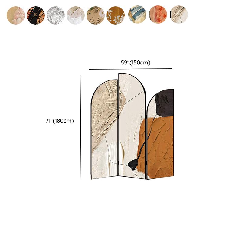 Indoor Opaque Natural Wood Folding Temporary Wall Panels with 3 Panels and Double Sided Print, Self-supporting