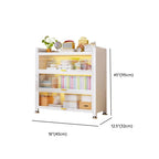 Chalk Organizer Shelf with 5/4 Shelves in Steel, Vertical, Lucite Door, Closed Back