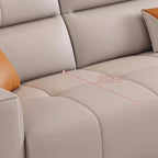 Off-White Standard/Single Sofa with Armrest and 3/1 Pillows for Drawing Room