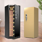 Steel Security Safe with Lockable Mechanism, Keys, and Shelves