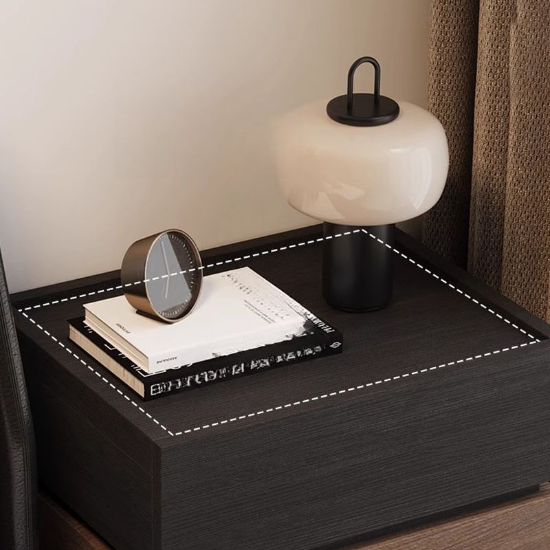 Modish Nightstand With Drawer Organization, 2 Drawers, and Lumber Countertop