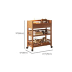 Tan Modern Tower Shelf with Compartment Drawers
