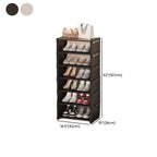 Art Deco Polymerized Material Rectangle Shoe Rack with 8/7/6 Shelves for 1-20 Pairs in Drawing Room