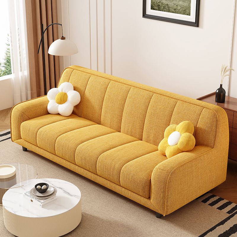 Tear Resistant Standard Sofa with Cotton Upholstery in Grey/Sand/Coffee