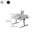 Trendy Engineered Wood Computer Stand with Flexible Height, Compartment, and Ergonomic Tilt