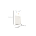 White Finished Trendy Style Glass Flooring Display Stand with 1 Shelf