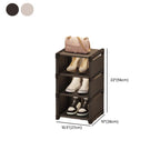 Art Deco Polymerized Material Rectangle Shoe Rack with 8/7/6 Shelves for 1-20 Pairs in Drawing Room