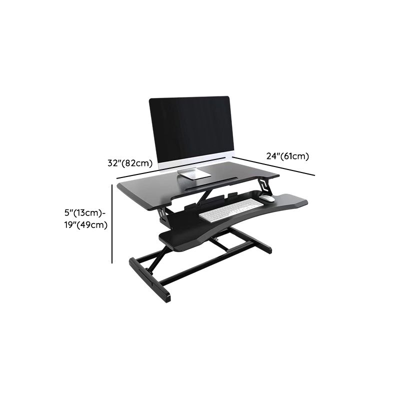Casual Engineered Wood Notebook Stand with Adjustable Height and Shelves