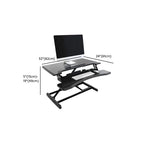 Casual Engineered Wood Notebook Stand with Adjustable Height and Shelves