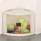 Modern Simple Style Nook Accent Cabinet with Damp-proof Closet, Synthetic Countertop in Chalk