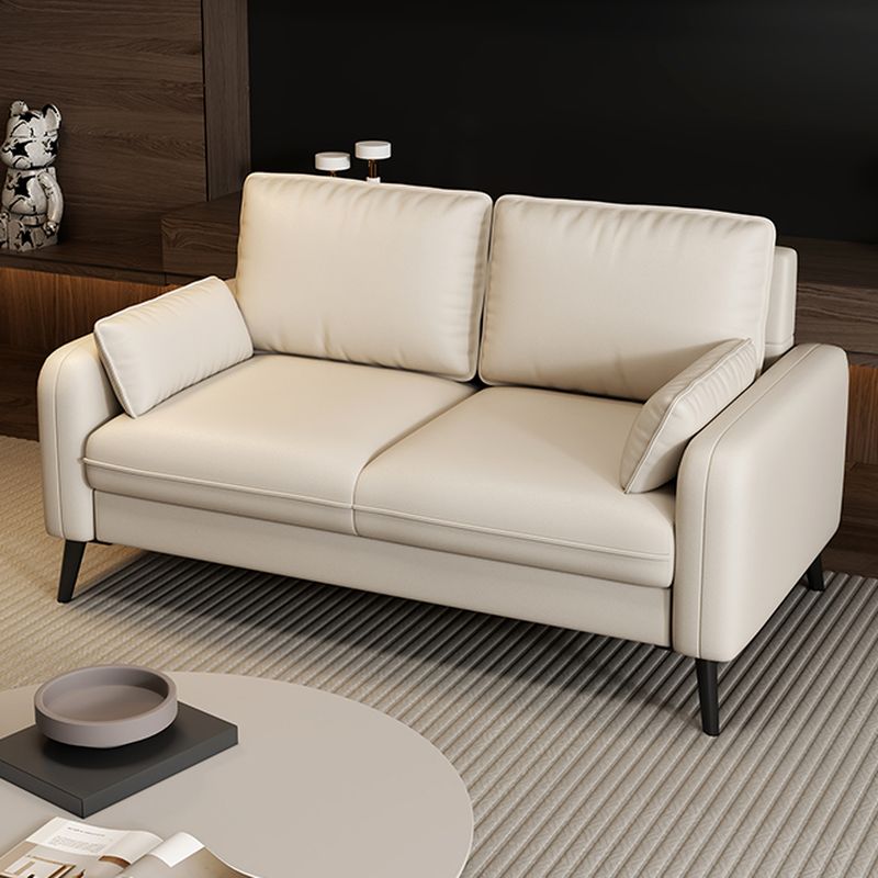 Contemporary Modern Solid Color Water Resistant Loveseat in Cerulean/Jade Green/Amber Color for 2 People with 2 Pillows