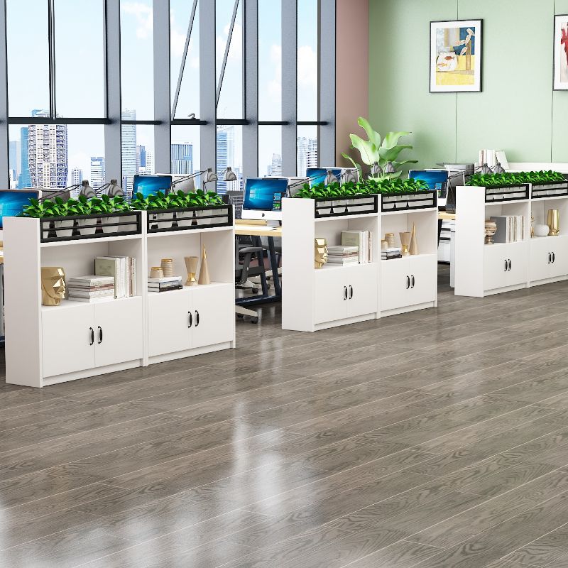 Trendy Laminate Base Cabinet with Stockroom Storage, Shelves, Locker, Hinges Door in 1-Wide Compartments