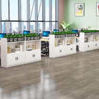 Trendy Laminate Base Cabinet with Stockroom Storage, Shelves, Locker, Hinges Door in 1-Wide Compartments