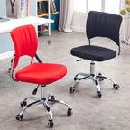 Minimalist Work Stool Moves Up and Down with Mid-Back, Swivel Rollers, and Moveable Design