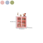 Vertical Alloy Organizing Shelf with 1 Cabinet and 3-Shelf, Closed Back