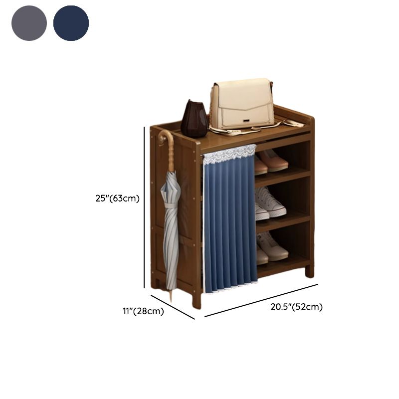 Art Deco Bambusa Rectangle Shoe Rack with 7 Shelves/6 Shelves/5 Shelves, Floor Mounted for 11-20 Pairs/1-10 Pairs/21-30 Pairs in Drawing Room