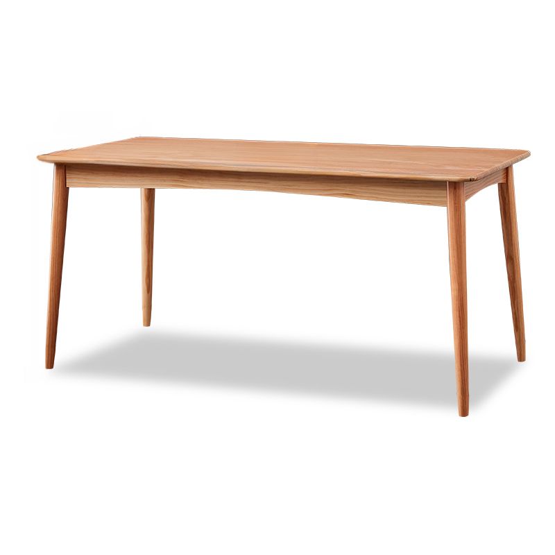 Modish Solid Wood Dining Table in Sepia/Wood Grain with Fixed Legs, Scratch-proofed for Seats 4/Seating for 6