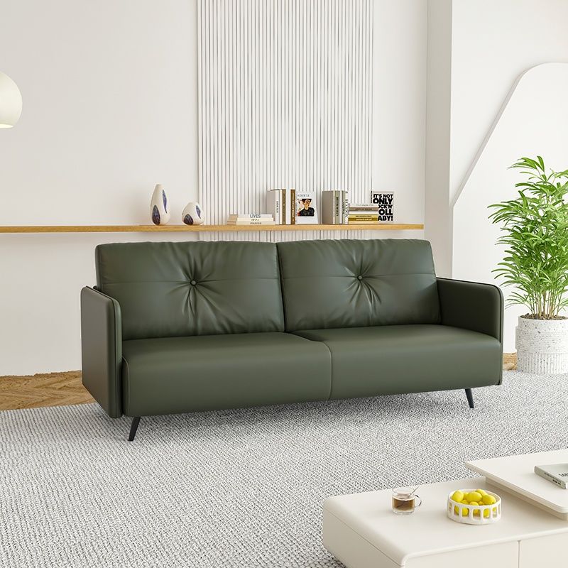 Modish Solid Color Stain Resistant Standard Sofa in Beige, 3-seater/for 2