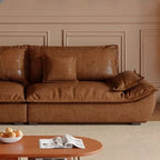 Tear Resistant Mocha Standard/Single Sofa with 3/1 Pillows