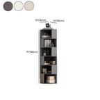 Modern Simple Style Nook Decorative Cabinet with 7/6/5 Exterior Shelves, Laminate Countertop in Light Gray/Chalk/Sand