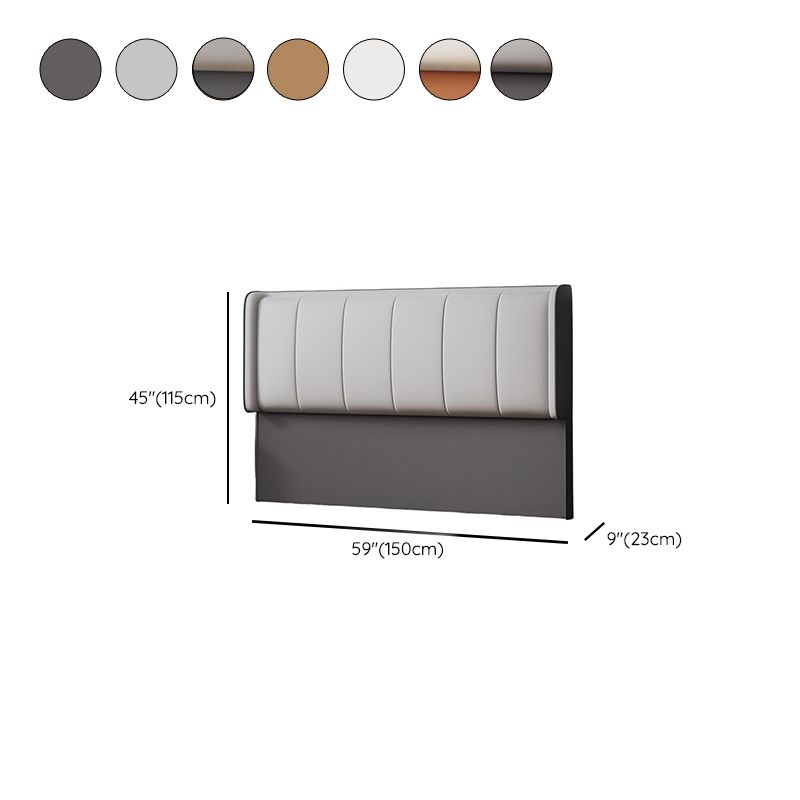 Trendy Panel Headboard in Natural Wood with No Distressing, Rectangle Shape for Twin XL/Full/Queen Bed, Featuring Sponge Upholstery Fill and Standard Height