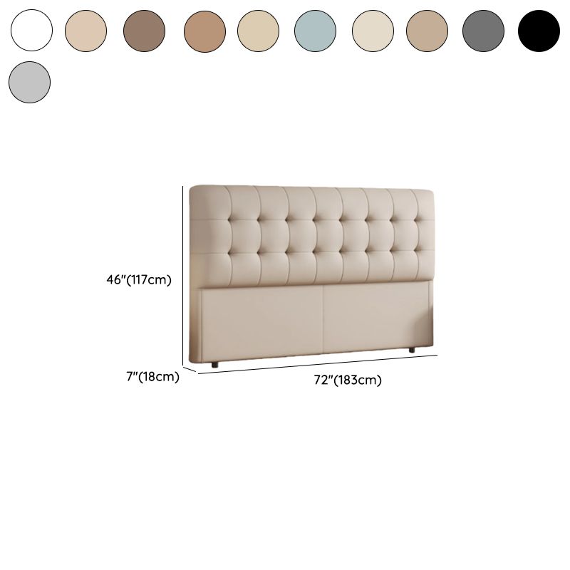 Trendy Panel Headboard with No Distressing, Piled Tufted Rectangle Design for King/Queen/Full Bed, Featuring Sponge Upholstery and Standard Height
