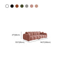 Trendy Solid Color Stain Resistant Standard Sofa in Dark Gray/Light Brown/Amber Color with Arm, 4-seater/Seats 3, and 2 Pillows