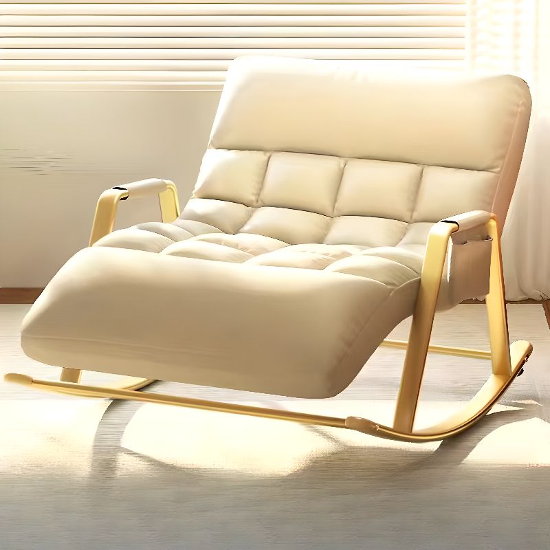 Casual 2 Person Rocking Chair Couch, Stationary with Rear Back