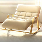 Casual 2 Person Rocking Chair Couch, Stationary with Rear Back