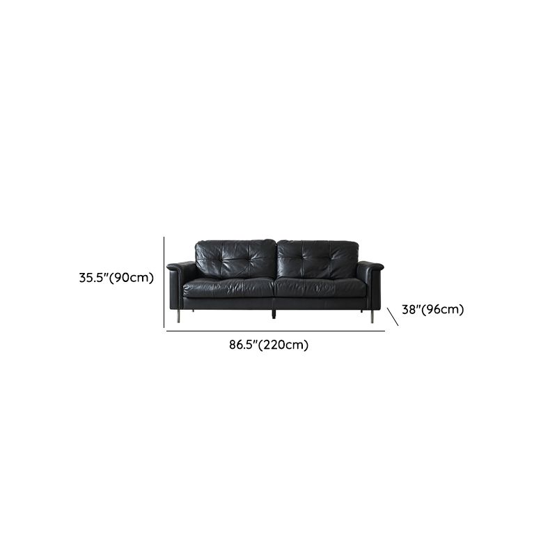 Tear Resistant Standard Sofa/Loveseat/Single Sofa in Black with 1 Pillow