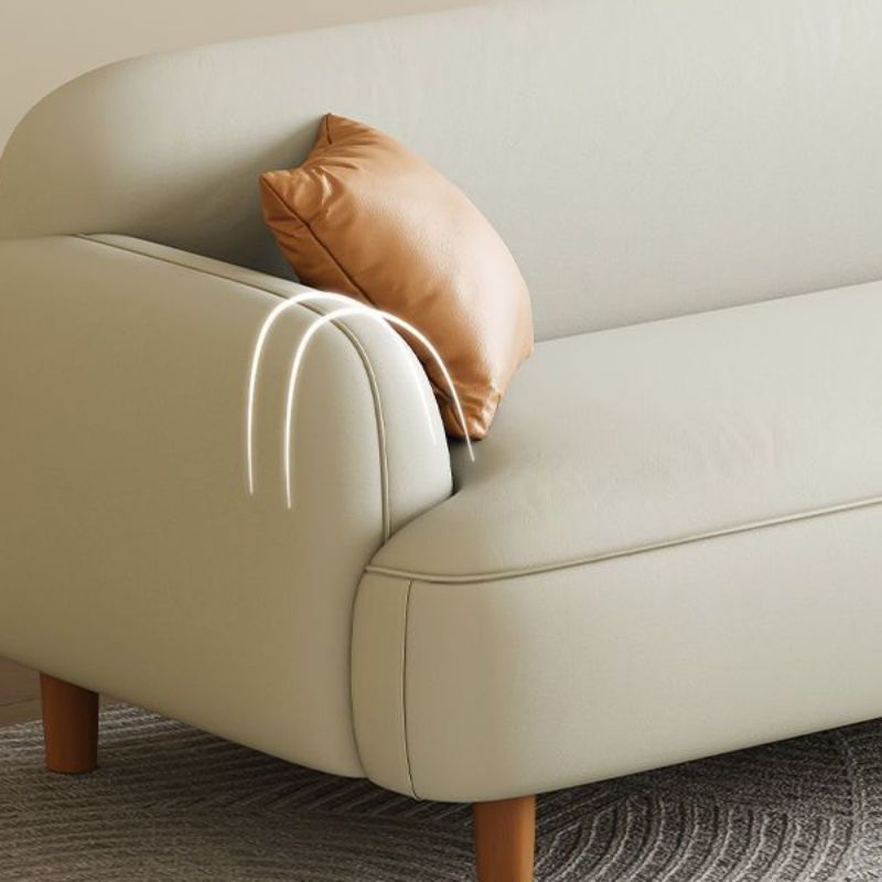 Off-White Standard Sofa/Loveseat with Armrest for Drawing Room