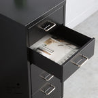Secure, Rotatable Free Standing Vertical Filing Cabinet with Hydrophobic Finish and Legal Filing Storage