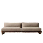 Victorian Brown/Azure Single Sofa/Sofa/Loveseat with Ash Frame for Sitting Room