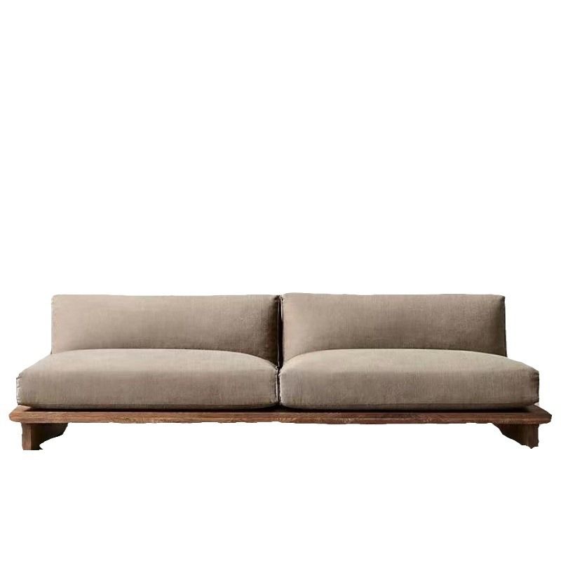Victorian Brown/Azure Single Sofa/Sofa/Loveseat with Ash Frame for Sitting Room
