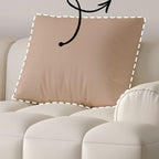 Modish Solid Color Stain Resistant Standard Sofa/Loveseat in Dark Gray/White/Light Brown, 3-seater/5 Person/4-seater with 2 Pillows