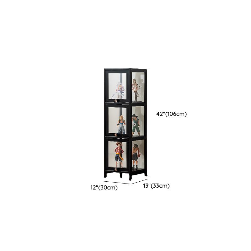 Bambusa Flooring Curio Cabinet with Stockroom, 4 Cabinets/3 Cabinets/2 Cabinets, 4 Shelves/3 Shelves/2 Shelves, 4 Doors/3 Doors/2 Doors