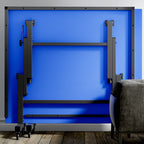 Versatile Indoor/Outdoor Ping Pong Table in Ink/Cerulean with Synthetic Laminate and Paddle