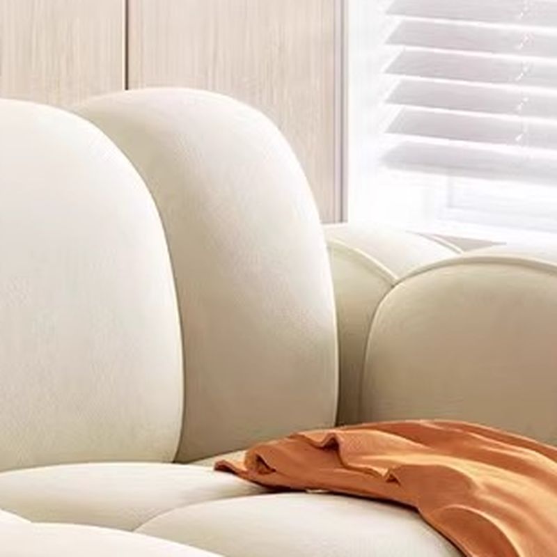 Standard Sofa in Rose/Off-White/Amber Color Flannel with Armrest