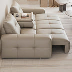 Modish Solid Color Stain Resistant Standard Sofa/Single Sofa in Black/Beige for 3-seater/1 Person