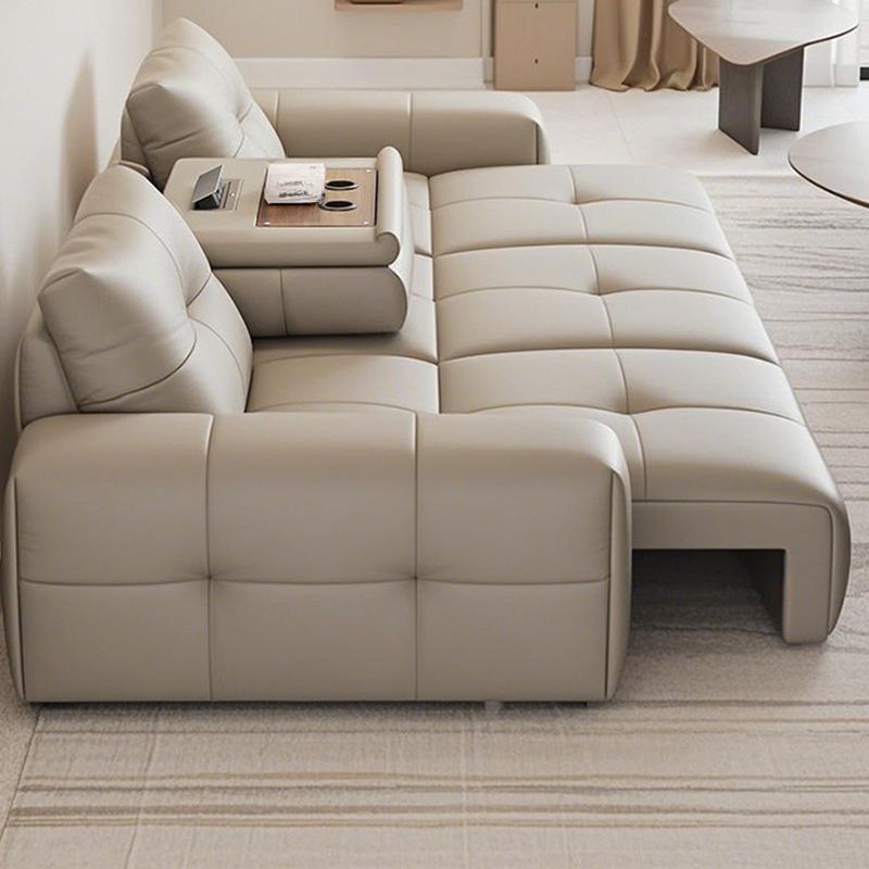 Modish Solid Color Stain Resistant Standard Sofa/Single Sofa in Black/Beige for 3-seater/1 Person