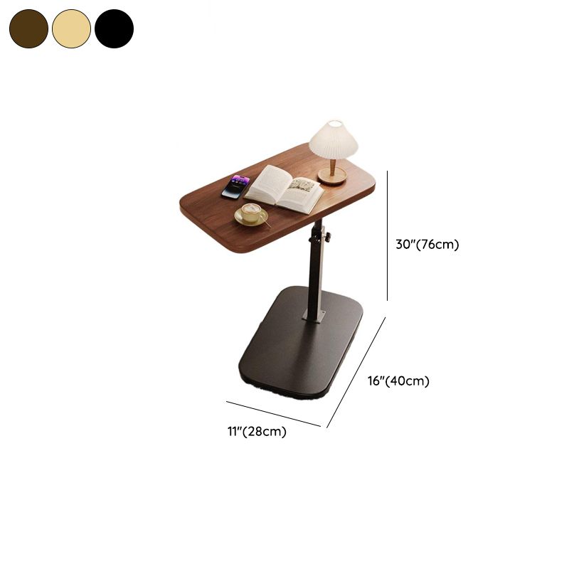 Simplistic Multi-levelled Chairside Table Only with Reclaimed Wood Top and Pedestal Base in Rectangle Shape