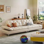 Drawing Room Standard Sofa in Off-White with 3 Pillows