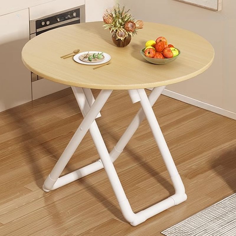 Veneer Dining Table with Crisscross Legs, No Extra Durability, Foldable Square Top for 2 People